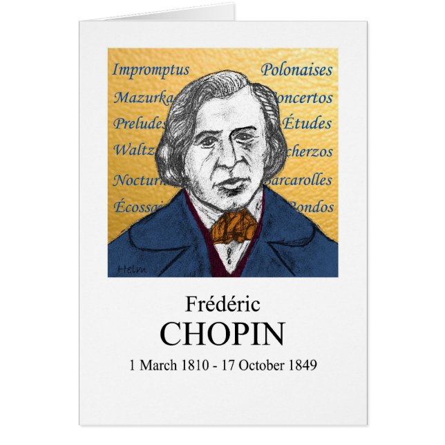 Cartão Chopin (Frente)