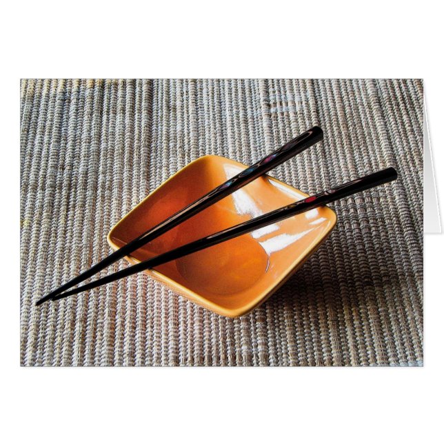 Cartão Chopsticks (Frente horizontal)