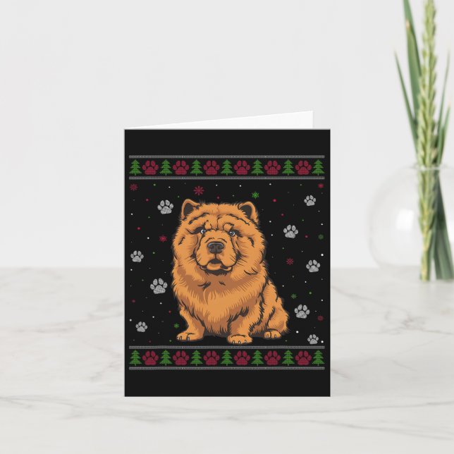 Cartão Chow Chow Christmas Sweet Xmas Pet Animal Dog Lo (Frente)