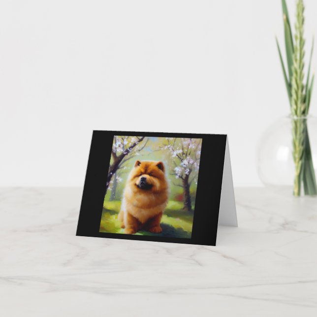 Cartão Chow Chow Dog (Frente)