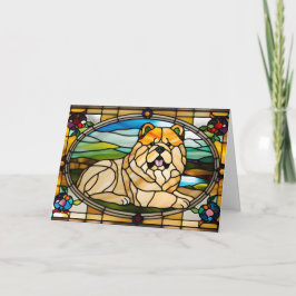 Cartão Chow Chow StainGlass