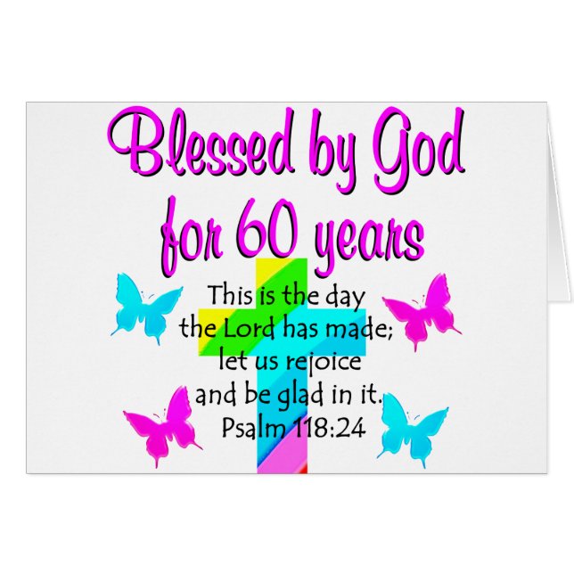 CARTÃO CHRISTIAN 60 ANOS REZA (Frente horizontal)