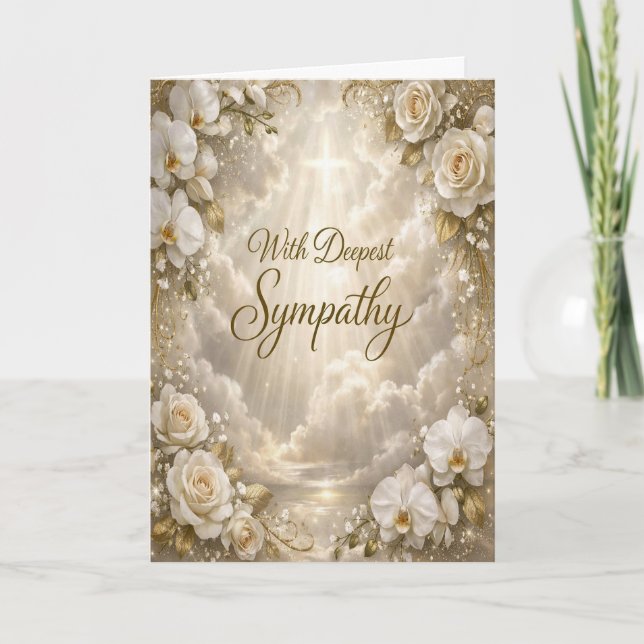 Cartão Christian Bible Verse Sympathy Card (Frente)