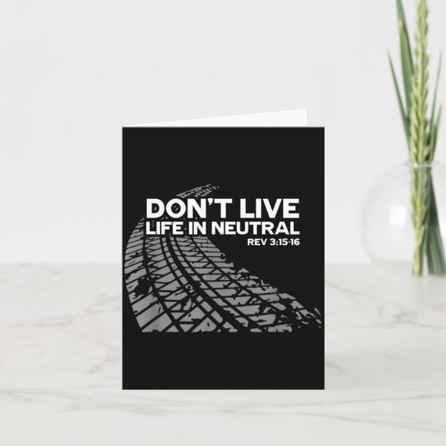 Cartão Christian Car Enthusiast Pastor - Don't Live Life  (Frente)