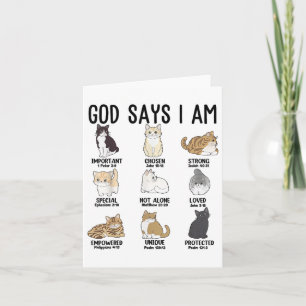Cartão Christian Deus Diz Que Sou Gato Jesus Cristo Menin