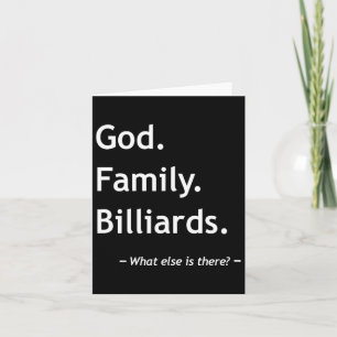 Cartão Christian Faith Christianity Família Billiards
