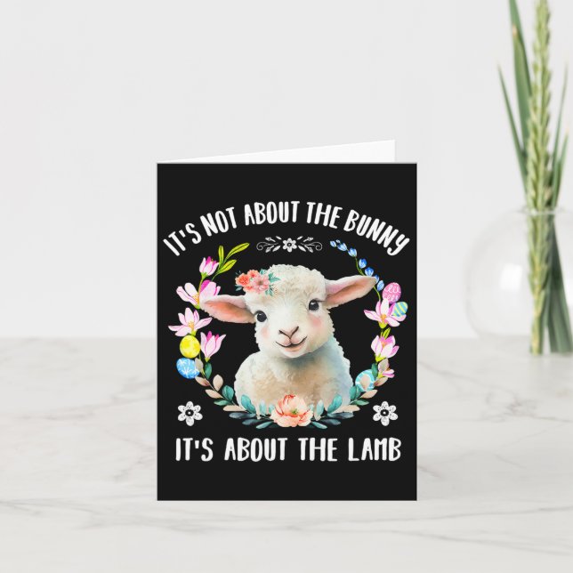 Cartão Christian Jesus Páscoa Não Sobre O Bunny Floral (Frente)
