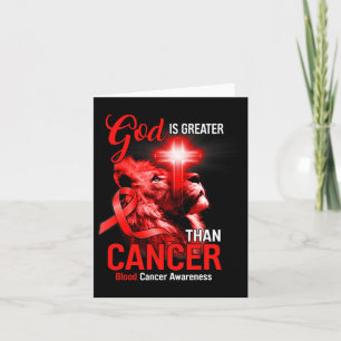 Cartão Christian Lion Cross God É Maior Que Cancer Re