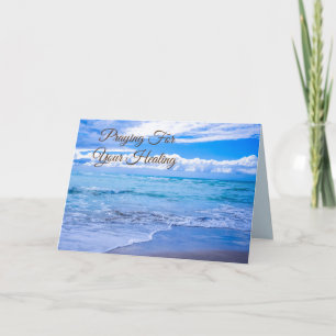 Cartão Christian Scripture Get Well Card Blue Ocean Scene