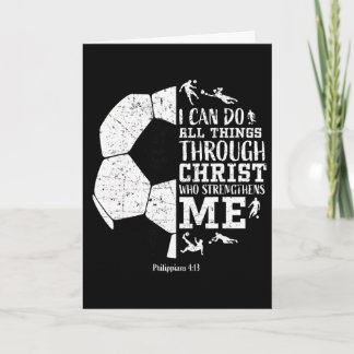 Cartão Christian Soccer Faith Graphic Bible Verse Philipp