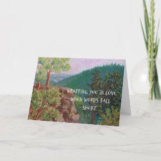 Cartão Christian Sympathy Mountain Cliff