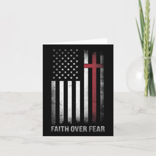 Cartão Christian Usa Flag American Cristo Faith Over F