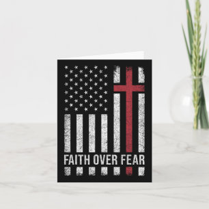 Cartão Christian Usa Flag American Cristo Faith Over F