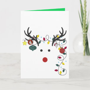 Cartão ChristmaGreeting dobrado "Rudolph All Done