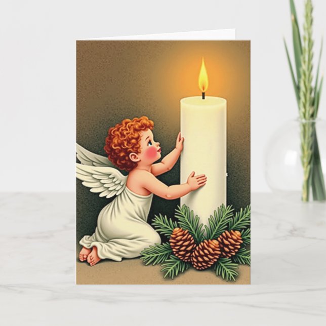 Cartão Christmas Angel Light Card (Frente)