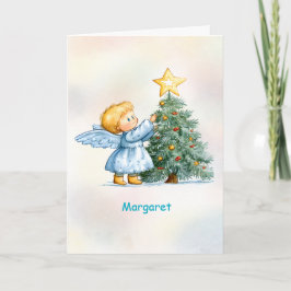 Cartão Christmas Angel Sweet and Heartfelt Personalize