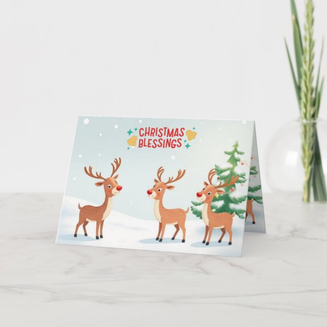Cartão Christmas Blessings (Frente)