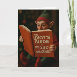 Cartão Christmas card elf 'Idiots Guide Site Management'