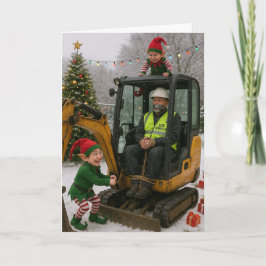 Cartão Christmas card - Site manager kidnapped by elves!