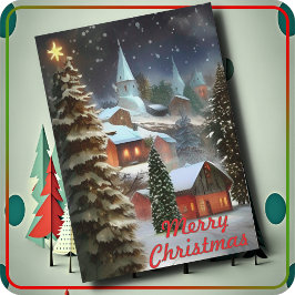 Cartão CHRISTMAS CARD - Snow-covered Christmas Village