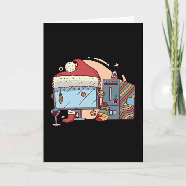 Cartão Christmas computer (Frente)