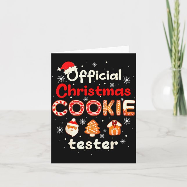 Cartão Christmas Cookie Tester Taster Baking Crew Toddler (Frente)