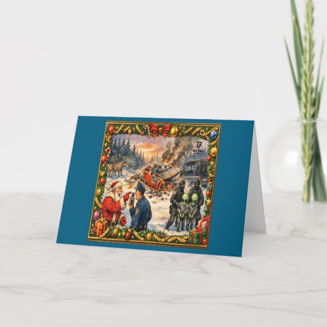 Cartão Christmas Crash Greeting Card (Frente)
