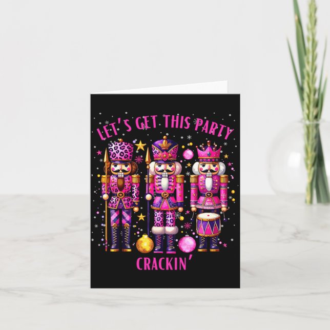 Cartão Christmas Crushing It Nutcracker - Funny Retro Ugl (Frente)