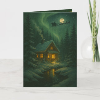 Cartão Christmas Greeting Card - Cabin in the Woods