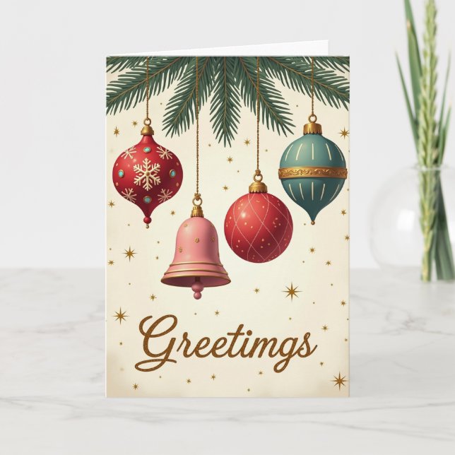 Cartão Christmas Greetings Card (Frente)