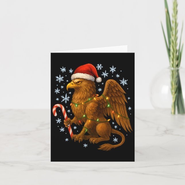 Cartão Christmas Griffin Magic Mythical Holiday Srit Long (Frente)