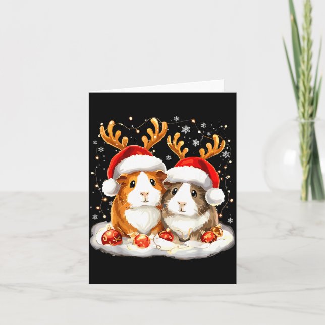 Cartão Christmas Guinea G Reindeer Xmas  (Frente)