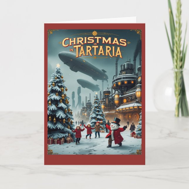 Cartão Christmas in Tartaria Card Vintage Conspiracy  (Frente)