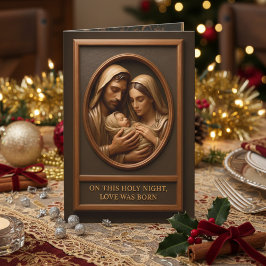 Cartão Christmas Nativity Folded Greeting Card