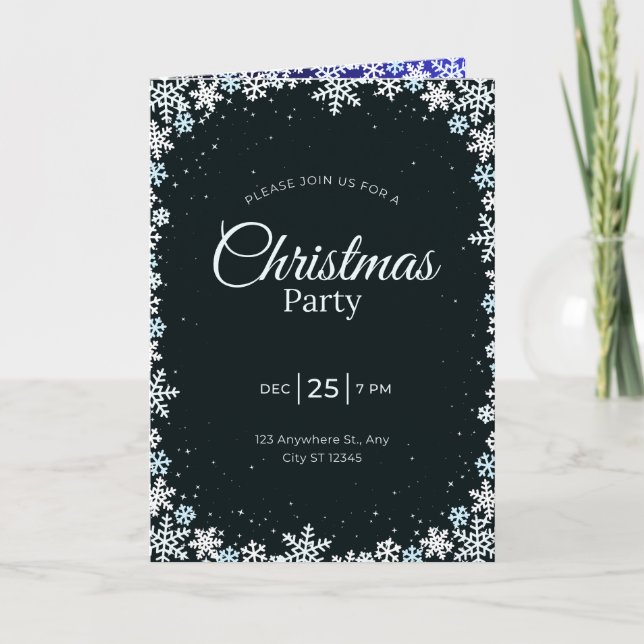 Cartão Christmas party invitation  (Frente)