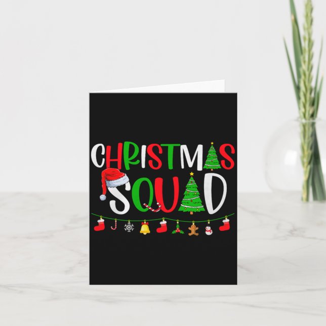 Cartão Christmas Squad Matching Family Group Xmas Decor H (Frente)