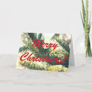 CARTÃO CHRISTMAS TREE BRANCHES MERRISTMAS