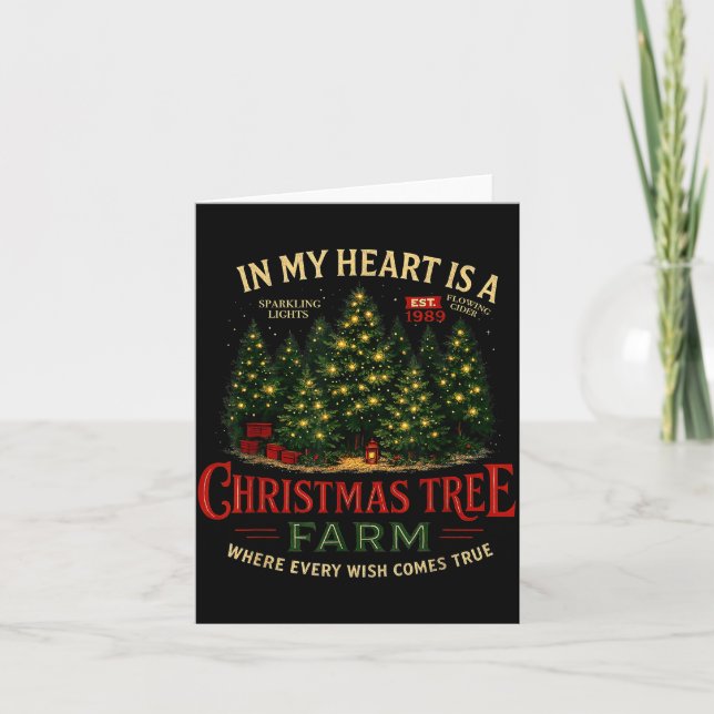 Cartão Christmas Tree Farm In My Heart Holiday Forest Gif (Frente)