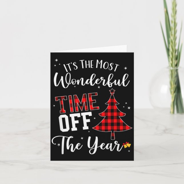 Cartão Christmas Trees It's The Most Wonderful Time Off T (Frente)