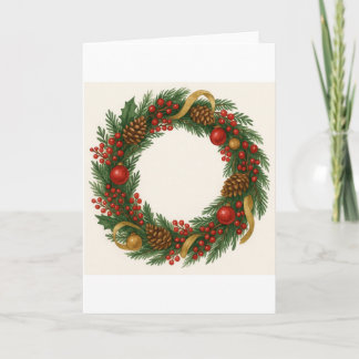 Cartão Christmas Wreath Card