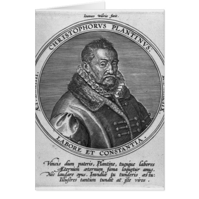 Cartão Christophe Plantin (Frente)