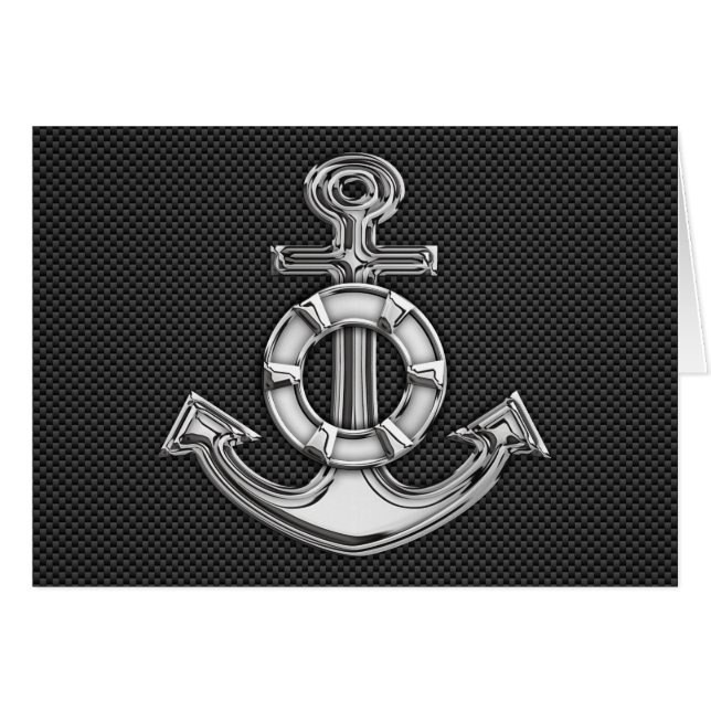 Cartão Chrome Lifesaver Anchor em Fibra de Carbono (Frente Horizontal)