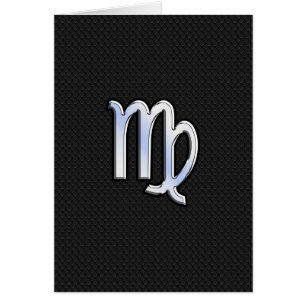 Cartão Chrome Virgo Zodiac Sinal no estilo de pele cobra