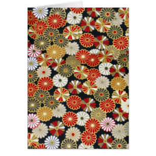 Cartão Chrysanthemum de Ouro Falhado