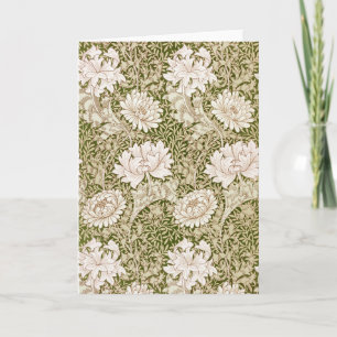 Cartão Chrysanthemum Dourado, William Morris