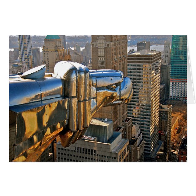 Cartão Chrysler que constrói a gárgula (Frente horizontal)