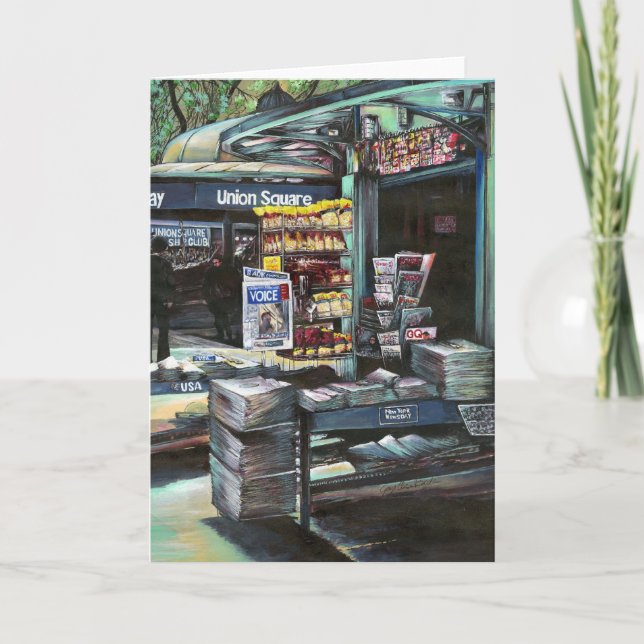Cartão Chrysocolia Morning, Union Square, Nova Iorque (Frente)