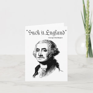 Cartão Chupa Inglaterra Engraçado 4 de Julho Bandeira dos
