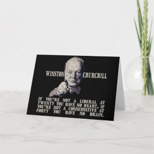 Cartão Churchill sobre Conservadores e Liberais