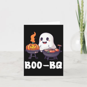 Cartão Churrasco Divertido Rbecue Boo Ghost Halloween Cor